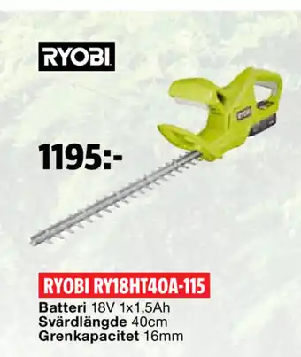 Bauhaus Ryobi RY18HT40A-115 erbjuda