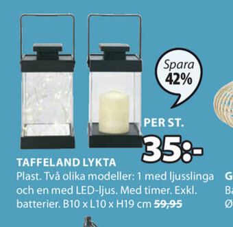 JYSK Taffeland Lykta erbjuda