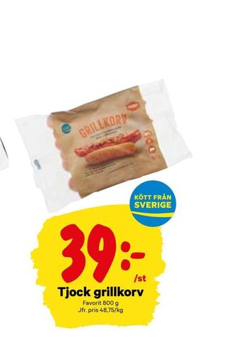 City Gross Tjock grillkorv erbjuda