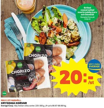 Coop Daglivs Kryddiga korvar erbjuda