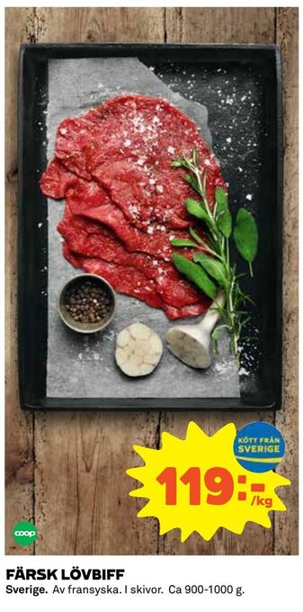 Coop Daglivs Färsk lövbiff erbjuda