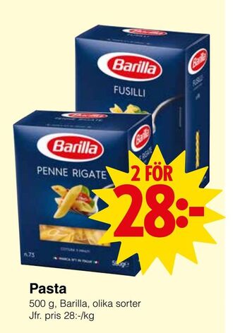 Matöppet Pasta erbjuda