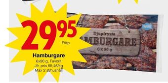 Matöppet Hamburgare erbjuda