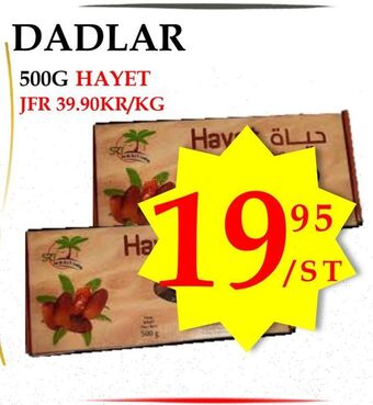 Matmixen Dadlar erbjuda