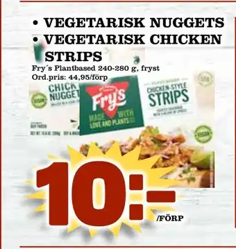 Supergrossen Vegetarisk nuggets • vegetarisk chicken strips erbjuda
