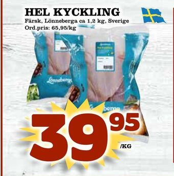 Supergrossen Hel kyckling erbjuda