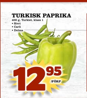 Supergrossen Turkisk paprika erbjuda