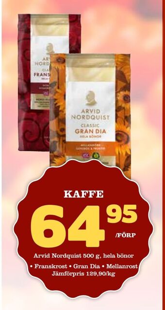 Supergrossen Kaffe erbjuda