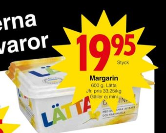 Matöppet Lätta lättmargarin erbjuda