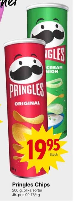 Matöppet Pringles chips erbjuda