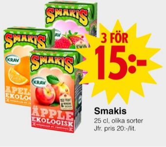 Matöppet Smakis fruktdryck erbjuda