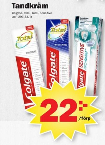 Pekås Colgate tandkräm erbjuda