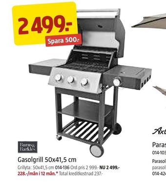 Jula Gasolgrill 50x41,5 cm erbjuda