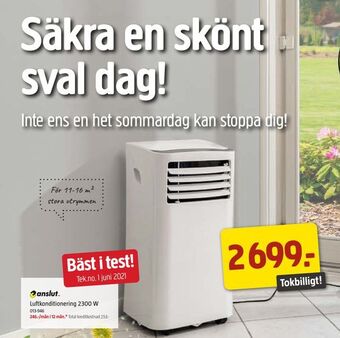 Jula Luftkonditionering 2300 W erbjuda