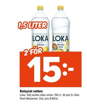 Coop Extra Kolsyrat vatten erbjuda