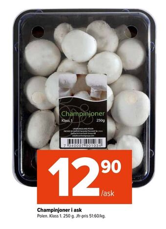 Coop Extra Champinjoner i ask erbjuda