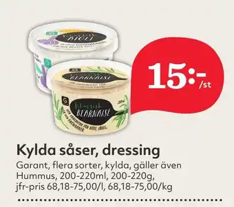 Hemköp Kylda såser, dressing erbjuda