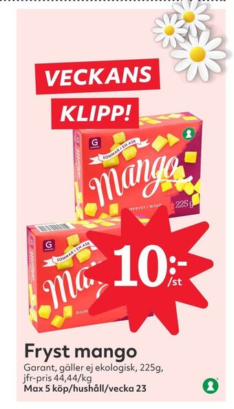 Hemköp Fryst mango erbjuda