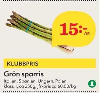 Hemköp Grön sparris erbjuda