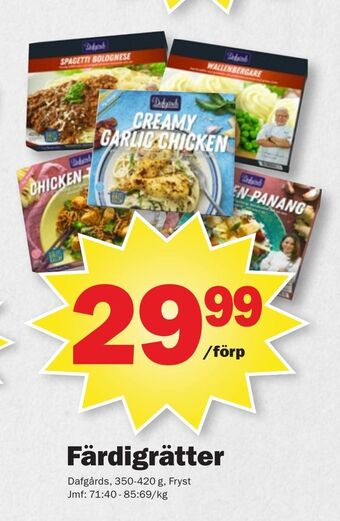 Pekås Färdigrätter erbjuda