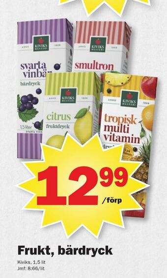 Pekås Frukt, bärdryck erbjuda