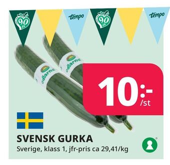 Tempo Svensk gurka erbjuda