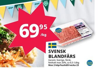 Tempo Svensk blandfärs erbjuda