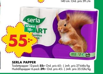 ÖoB Serla papper erbjuda