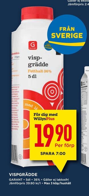 Willys Vispgrädde erbjuda