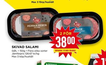 Willys Skivad salami erbjuda
