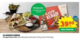Coop Konsum Klassisk kebab erbjuda