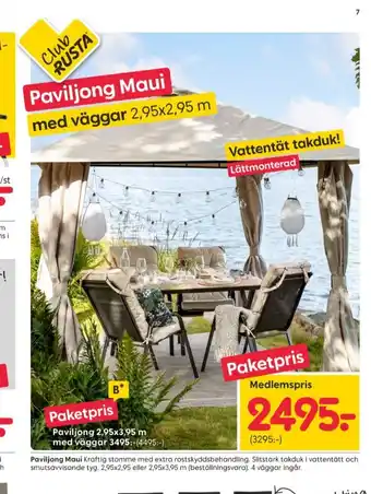 Rusta Bestway paviljong erbjuda