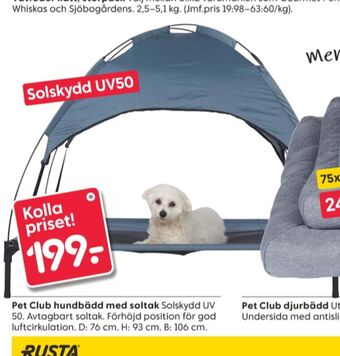 Rusta Pet club hund-/kattsäng erbjuda