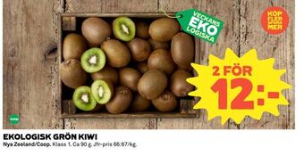 Coop Ekologisk grön kiwi erbjuda
