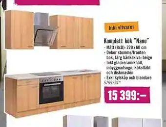 Hornbach Komplett kök "Nano" erbjuda