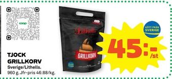 Stora Coop Tjock grillkorv erbjuda