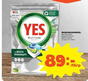 Stora Coop Maskindiskmedel erbjuda