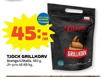 Stora Coop Tjock grillkorv erbjuda