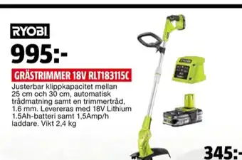Bauhaus Ryobi grästrimmer erbjuda