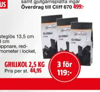 Bauhaus Kingston grillkol/briketter erbjuda