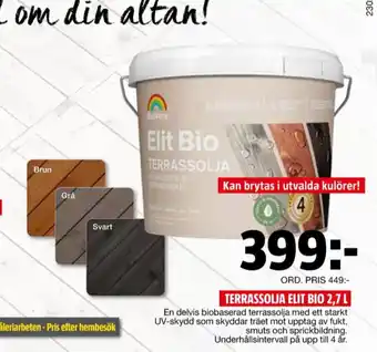 Bauhaus Elit bio träolja erbjuda