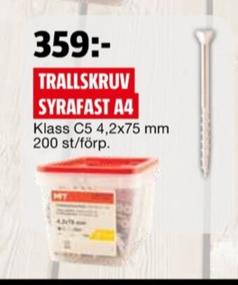 Bauhaus Mft trallskruv erbjuda