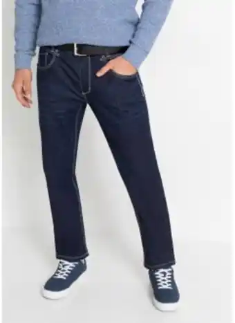 Stretchiga jeans, normal passform, raka ben