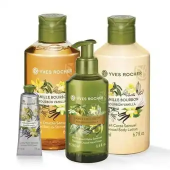 Yves Rocher Set - vanilj (lotion, handkräm, handtvål & duschgelé) erbjuda