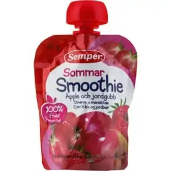 Mat.se Sommarsmoothie äpple & jordgubb (6m) semper erbjuda