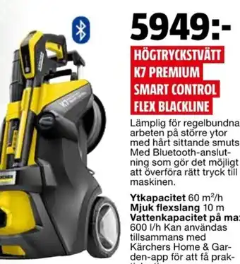 Bauhaus Högtryckstvätt K7 Premium Smart Control Flex Blackline erbjuda