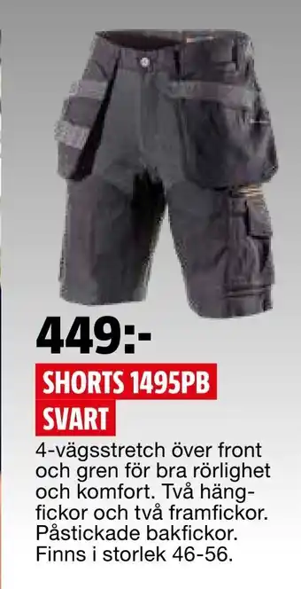 Shorts 1495pb svart