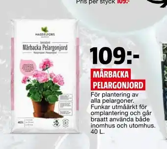 Mårbacka pelargonjord
