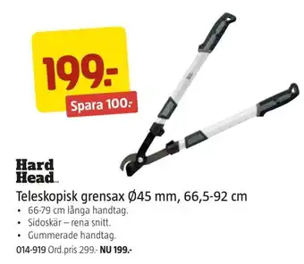 Jula Teleskopisk grensax Ø45 mm, 66,5-92 cm erbjuda