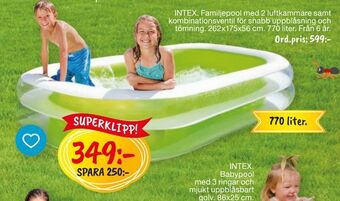 Leklust INTEX. Familjepool erbjuda